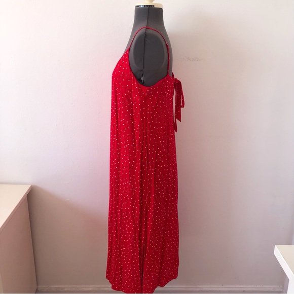GAP red polka dot midi dress sz XS - Picture 6 of 10